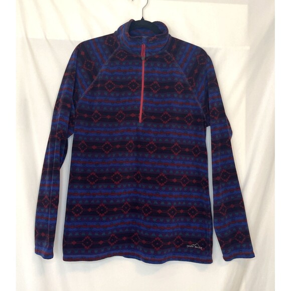Eddie Bauer Women’s Fleece 1/4 Zip Pullover Purple Blue Multicolor Size XL - Picture 1 of 7